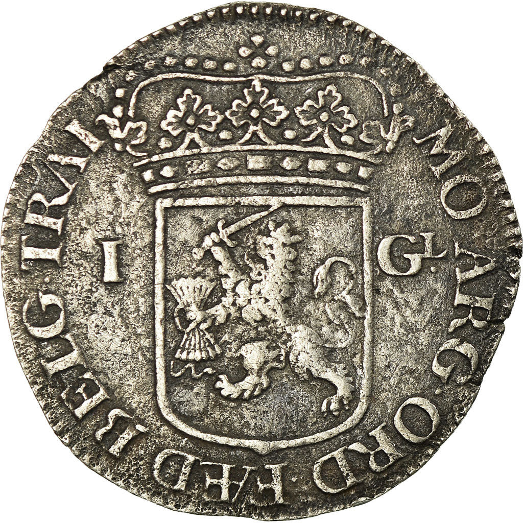 Coin, Netherlands, UTRECHT, Gulden, 1712, Utrecht, EF(40-45), Silver, KM:76