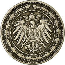 Coin, GERMANY - EMPIRE, 20 Pfennig, 1892, Stuttgart, EF(40-45), Copper-nickel