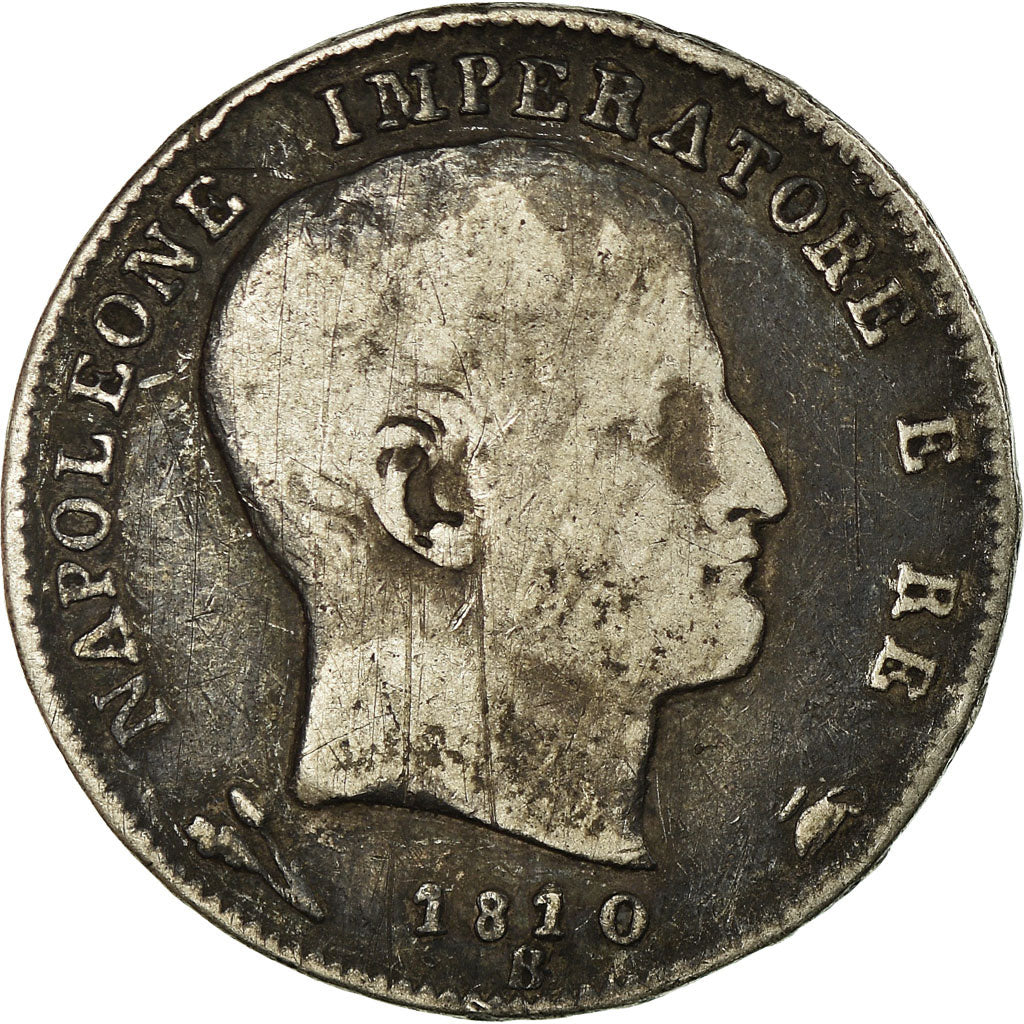 Munten, Italiaanse staten, KINGDOM OF NAPOLEON, Napoleon I, Lira, 1810, Bologna