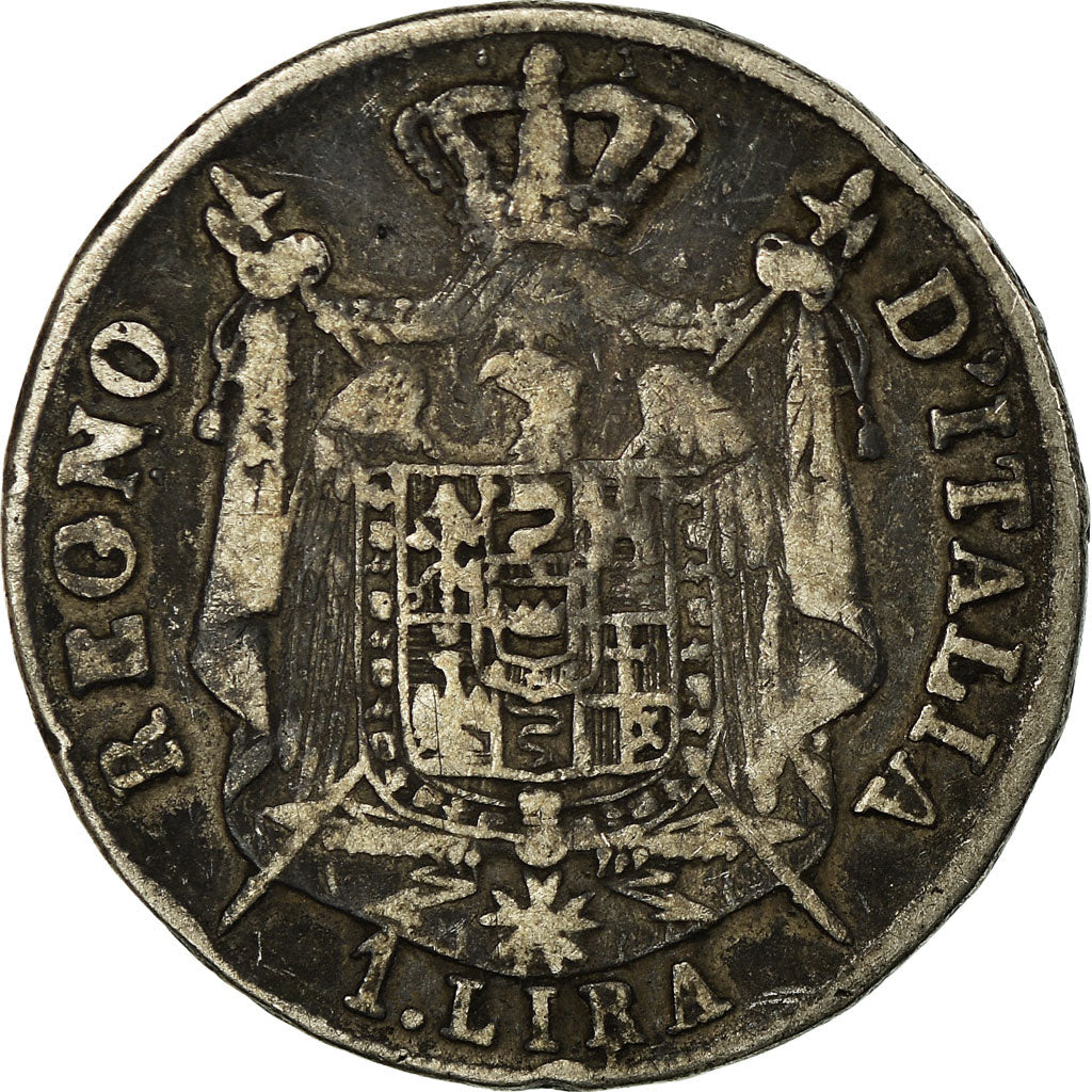Munten, Italiaanse staten, KINGDOM OF NAPOLEON, Napoleon I, Lira, 1810, Bologna