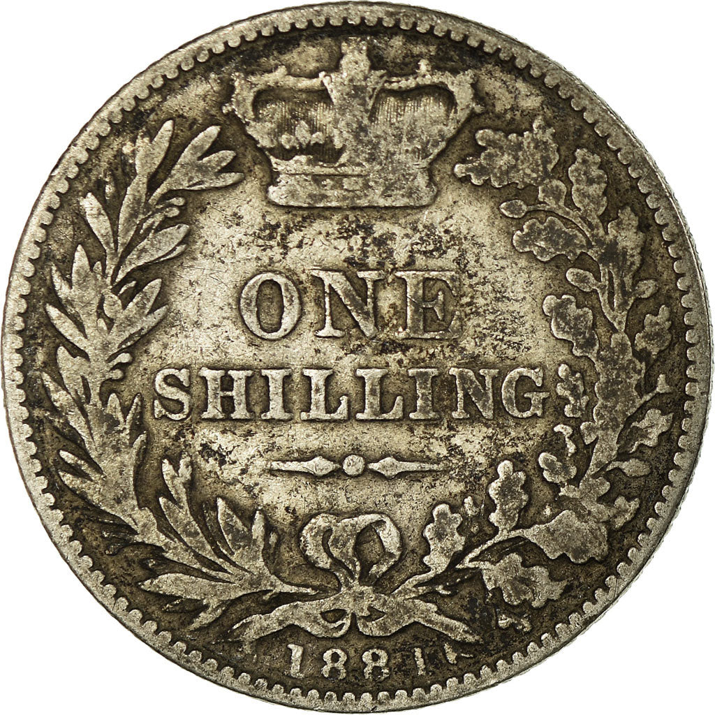 Coin, Great Britain, Victoria, Shilling, 1881, VF(20-25), Silver, KM:734.4