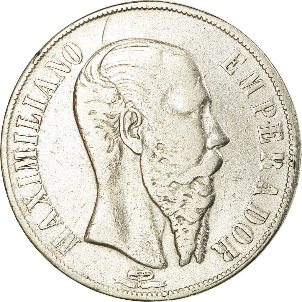 Monnaie, Mexique, Maximilian, Peso, 1867, Mexico City, TB+, Argent, KM:388.1