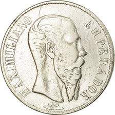 Monnaie, Mexique, Maximilian, Peso, 1867, Mexico City, TB+, Argent, KM:388.1