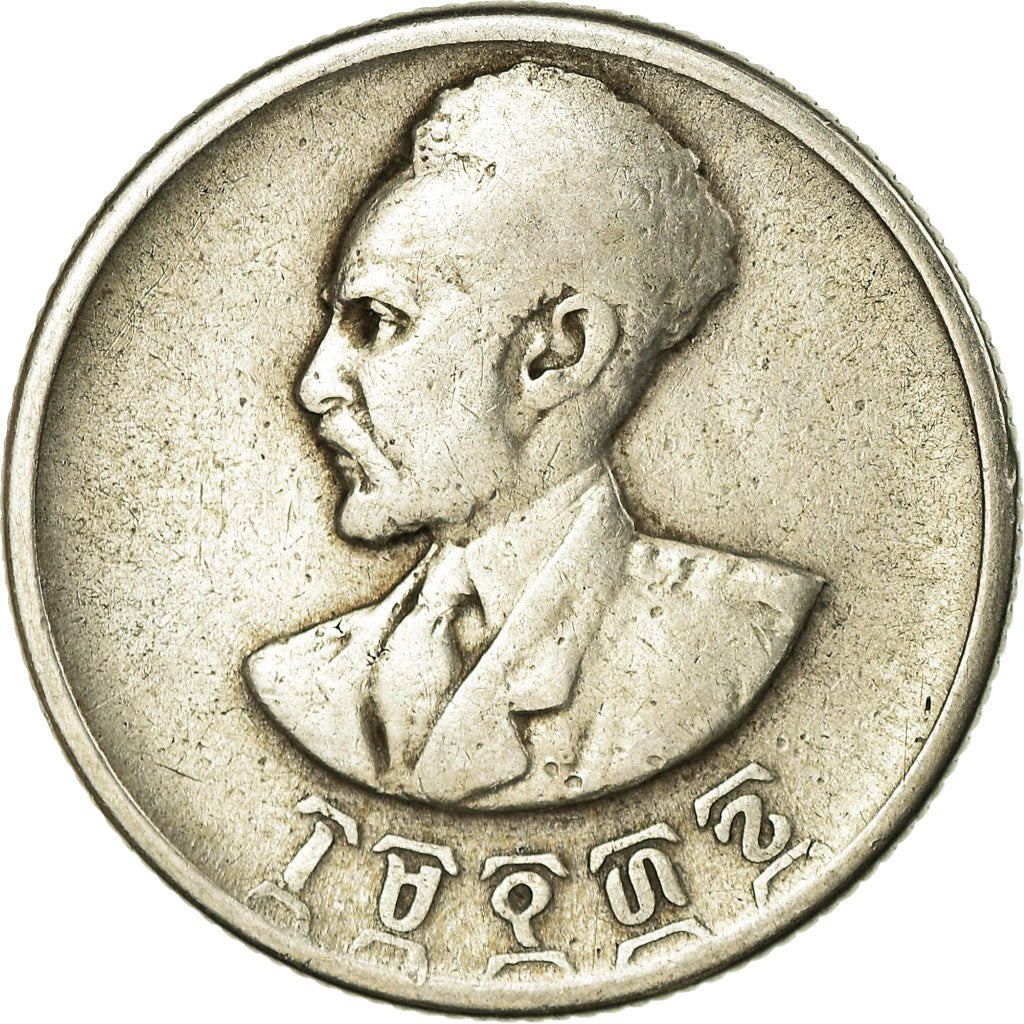 Moneta, Etiopia, Haile Selassie I, 50 Cents, Hamsa Santeem, 1943, VF(30-35)
