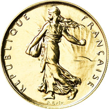 Coin, France, Semeuse, Franc, 2001, Paris, MS(65-70), Gold, KM:925.1a
