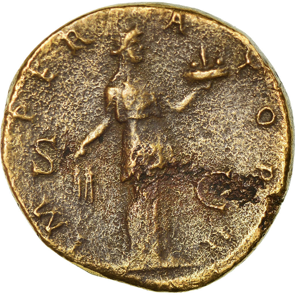 Moneta, Antoninus Pius, Sesterzio, Roma, BB, Rame, RIC:716a