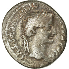 Moneta, Tiberius, Denarius, Lyon - Lugdunum, MB+, Argento, RIC:30