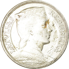 Coin, Latvia, 5 Lati, 1929, AU(50-53), Silver, KM:9