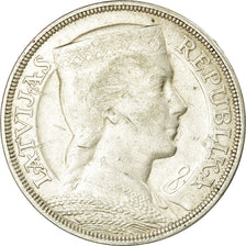 Coin, Latvia, 5 Lati, 1931, EF(40-45), Silver, KM:9