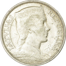 Moneta, Lettonia, 5 Lati, 1931, BB, Argento, KM:9