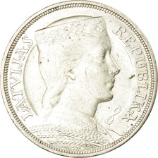 Coin, Latvia, 5 Lati, 1931, EF(40-45), Silver, KM:9