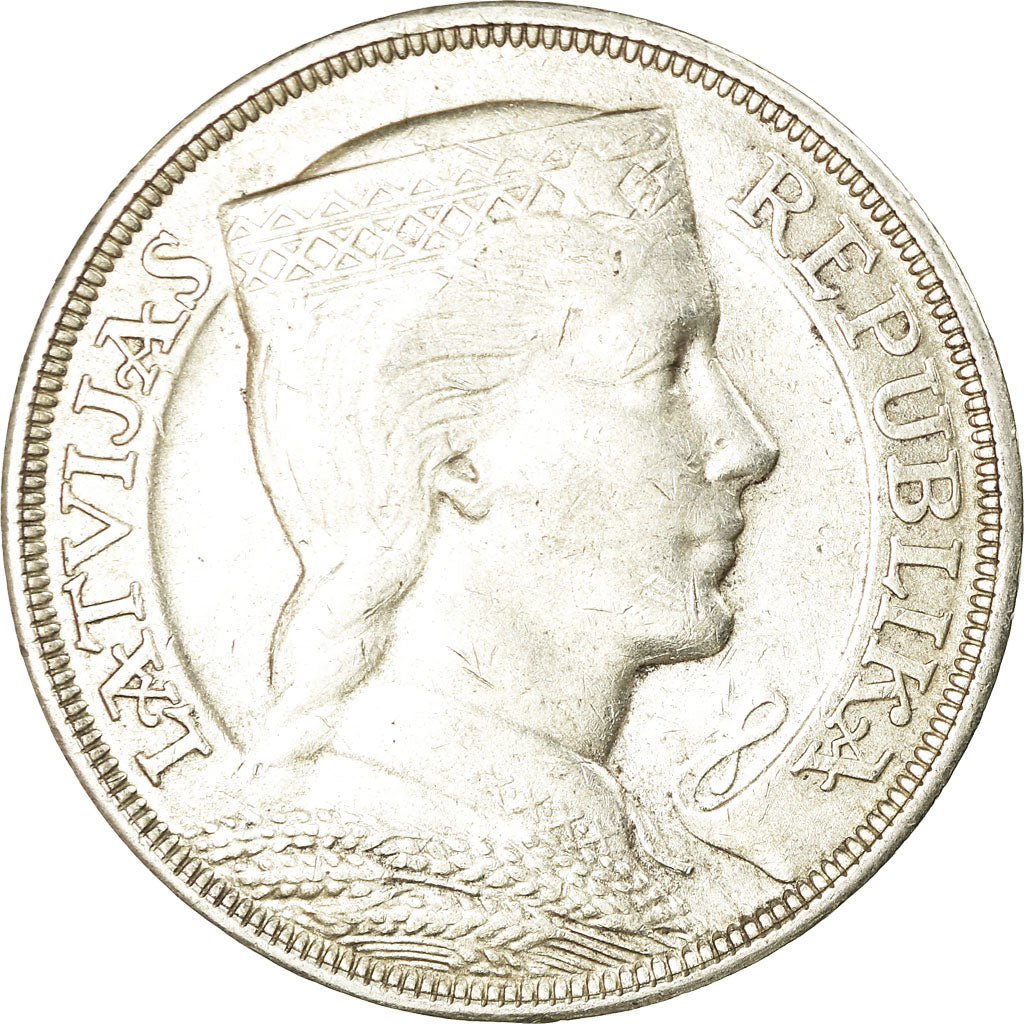 Münze, Latvia, 5 Lati, 1931, SS, Silber, KM:9