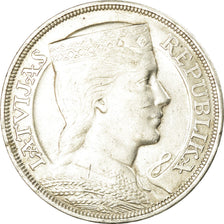 Moneda, Letonia, 5 Lati, 1931, MBC, Plata, KM:9