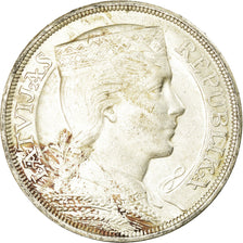 Munten, Letland, 5 Lati, 1931, ZF, Zilver, KM:9