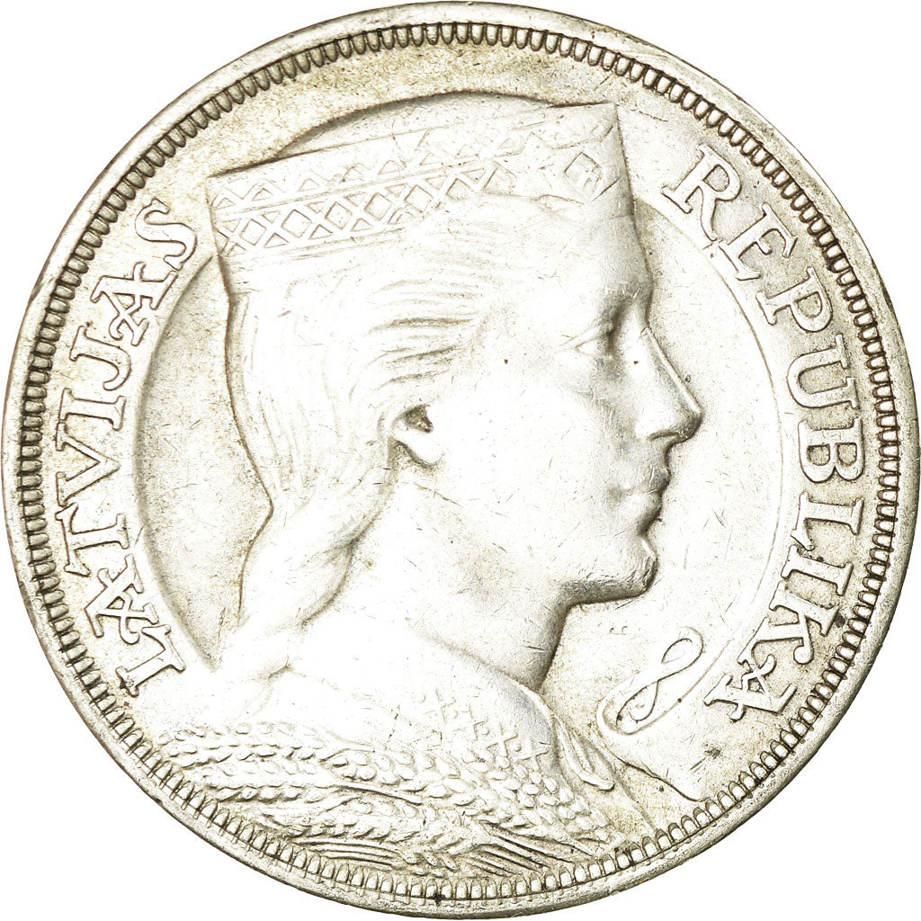 Monnaie, Latvia, 5 Lati, 1931, TTB, Argent, KM:9