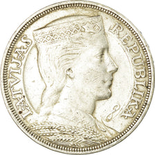 Coin, Latvia, 5 Lati, 1931, AU(50-53), Silver, KM:9