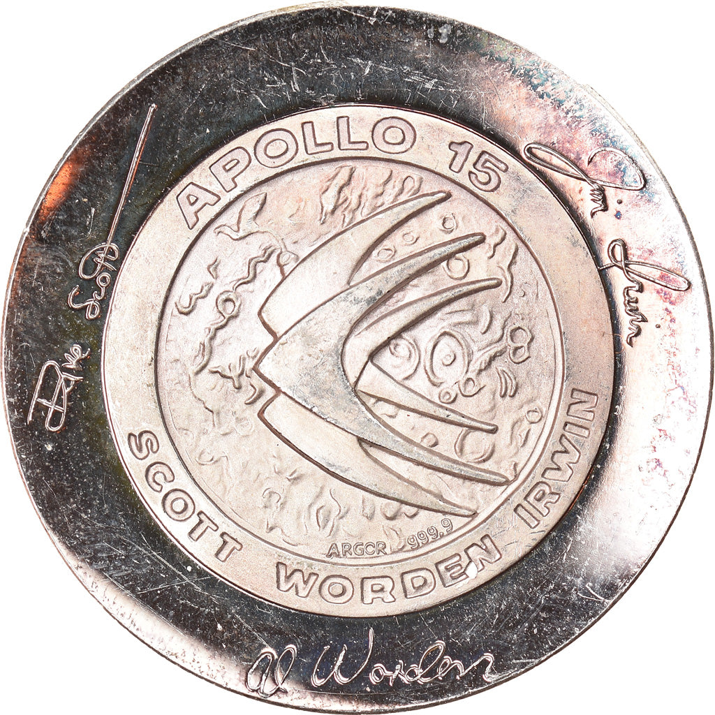 Switzerland, Medal, Apollo 15, Scott, Worden, Irwin, Sciences & Technologies