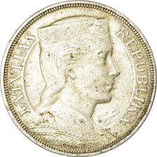 Coin, Latvia, 5 Lati, 1931, AU(50-53), Silver, KM:9