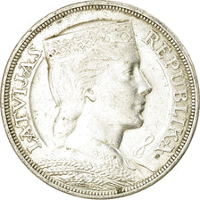 Coin, Latvia, 5 Lati, 1931, AU(55-58), Silver, KM:9