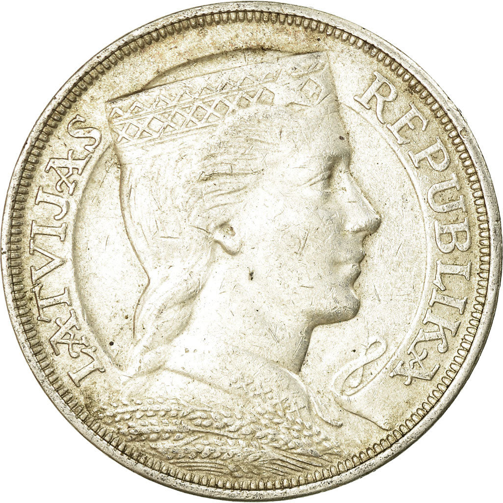 Münze, Latvia, 5 Lati, 1932, SS, Silber, KM:9