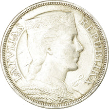 Moneta, Lettonia, 5 Lati, 1932, BB+, Argento, KM:9