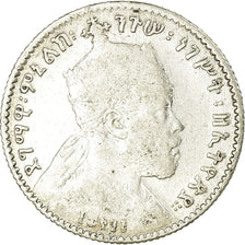 Monnaie, Éthiopie, Menelik II, Gersh, 1903, Paris, B+, Argent, KM:12