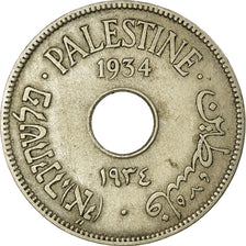 Moneta, Palestina, 10 Mils, 1934, BB, Rame-nichel, KM:4