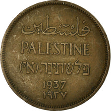 Moneta, Palestina, Mil, 1937, SPL-, Bronzo, KM:1