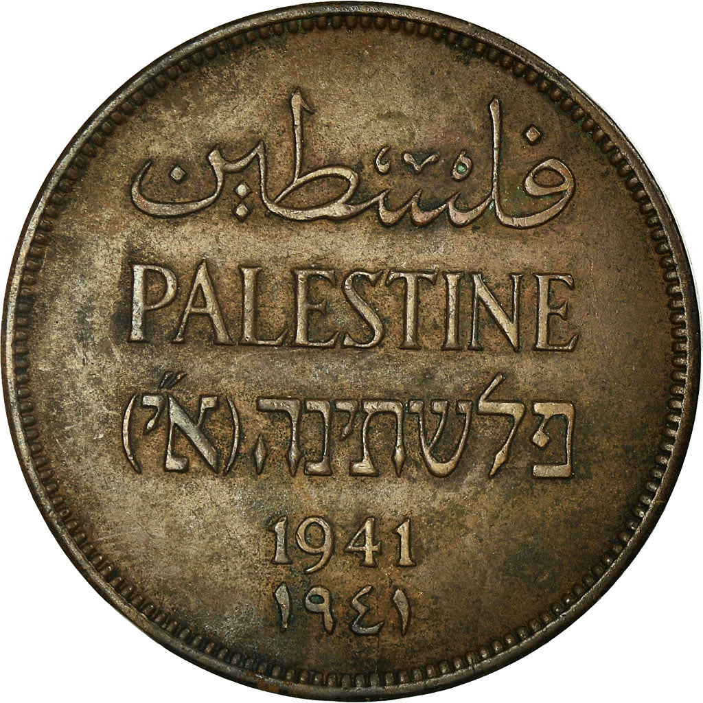 Moneta, Palestina, 2 Mils, 1941, SPL-, Bronzo, KM:2
