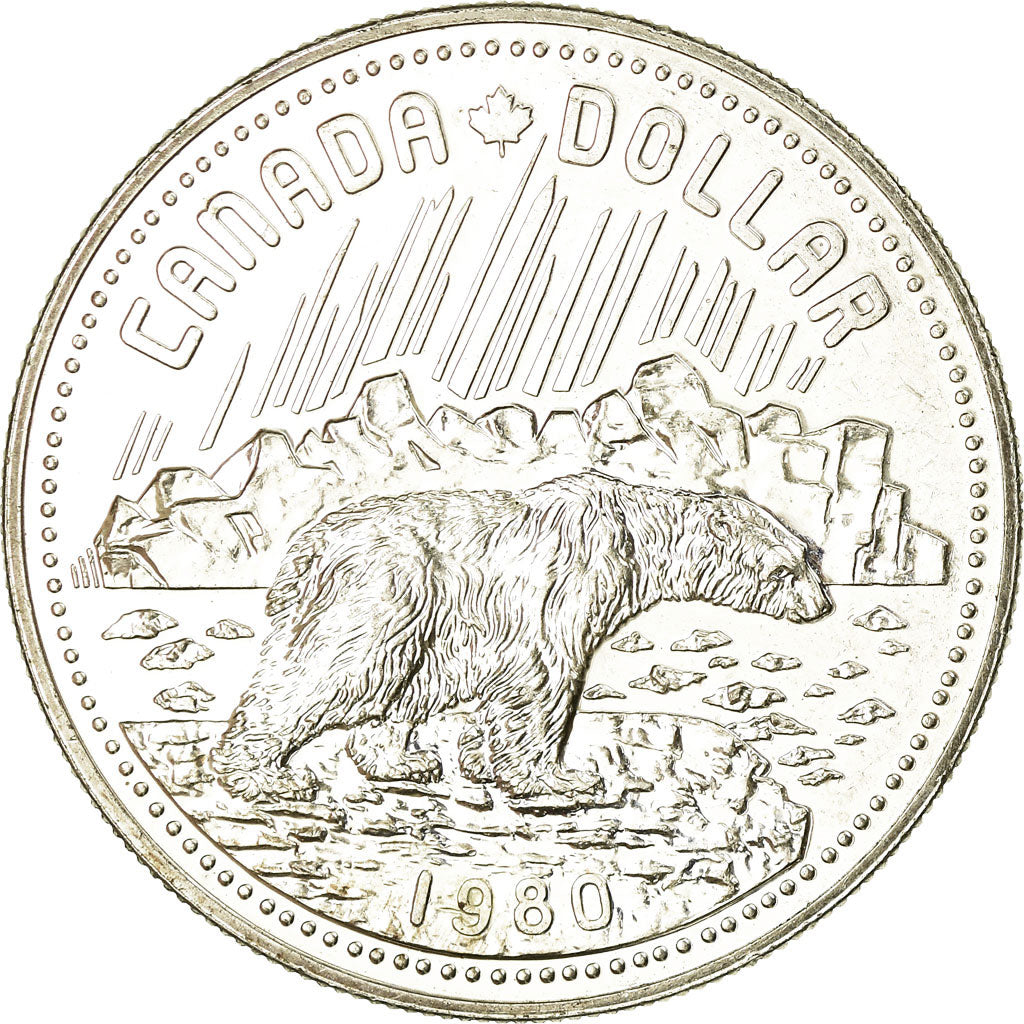 Coin, Canada, Elizabeth II, Dollar, 1980, Royal Canadian Mint, Ottawa