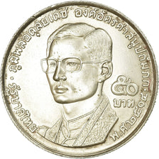 Coin, Thailand, Rama IX, 50 Baht, 1971, MS(64), Silver, KM:95