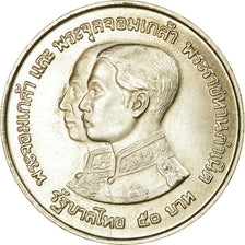 Coin, Thailand, Rama IX, 50 Baht, 1974, MS(63), Silver, KM:101