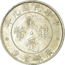Coin, China, KWANGTUNG PROVINCE, 20 Cents, 1920, MS(60-62), Silver, KM:423