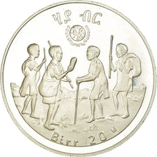 Coin, Ethiopia, 20 Birr, 1980, Paris, MS(63), Silver, KM:54