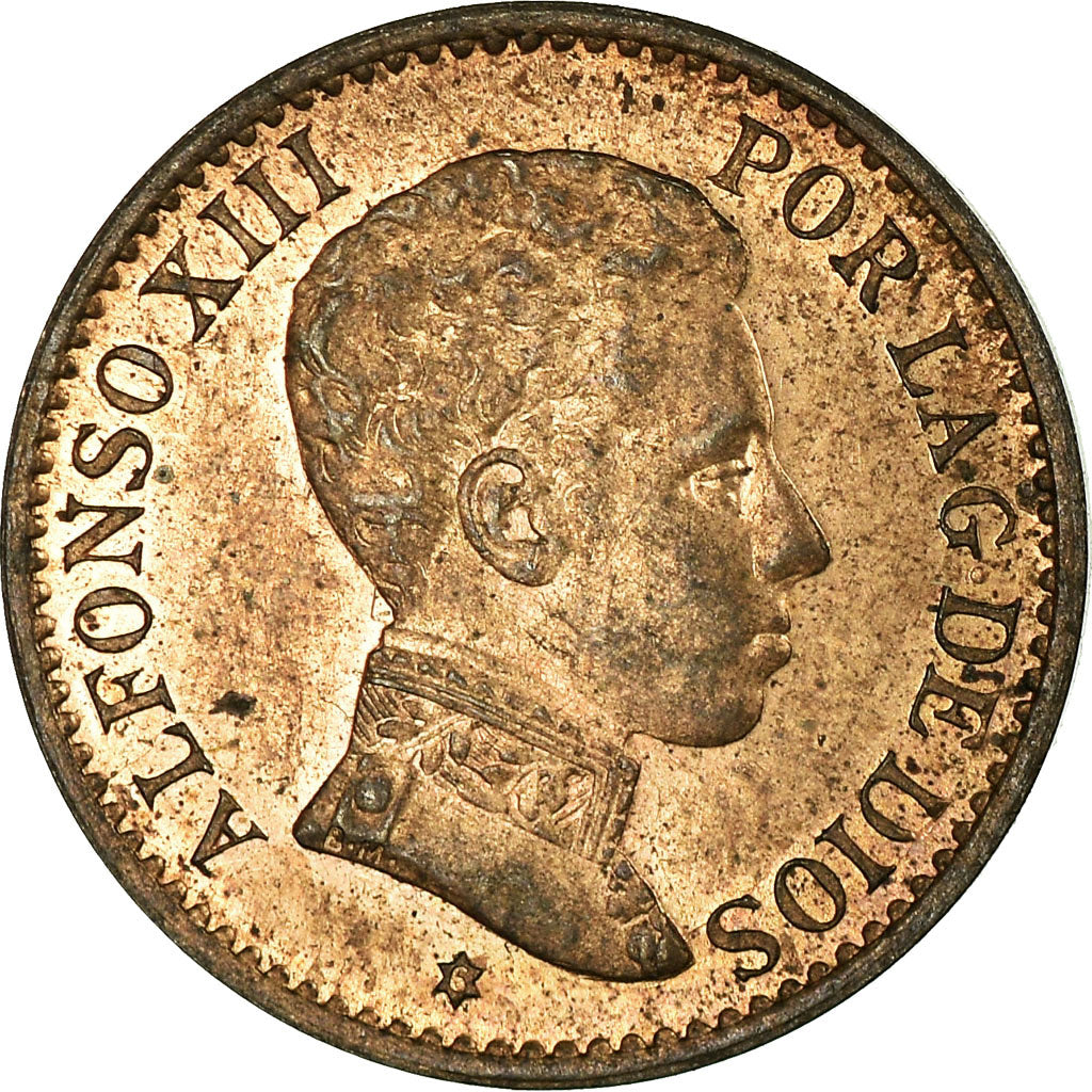 Moneta, Spagna, Alfonso XIII, Centimo, 1906, Madrid, FDC, Bronzo, KM:726