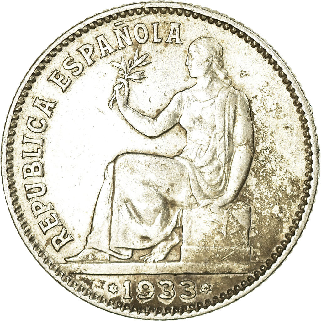 Moneta, Spagna, Peseta, 1933, BB+, Argento, KM:750