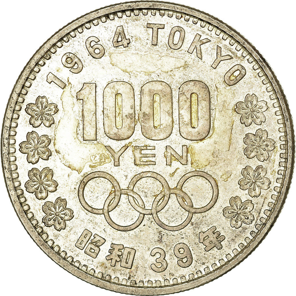 Coin, Japan, Hirohito, 1000 Yen, 1964, Tokyo, EF(40-45), Silver, KM:80