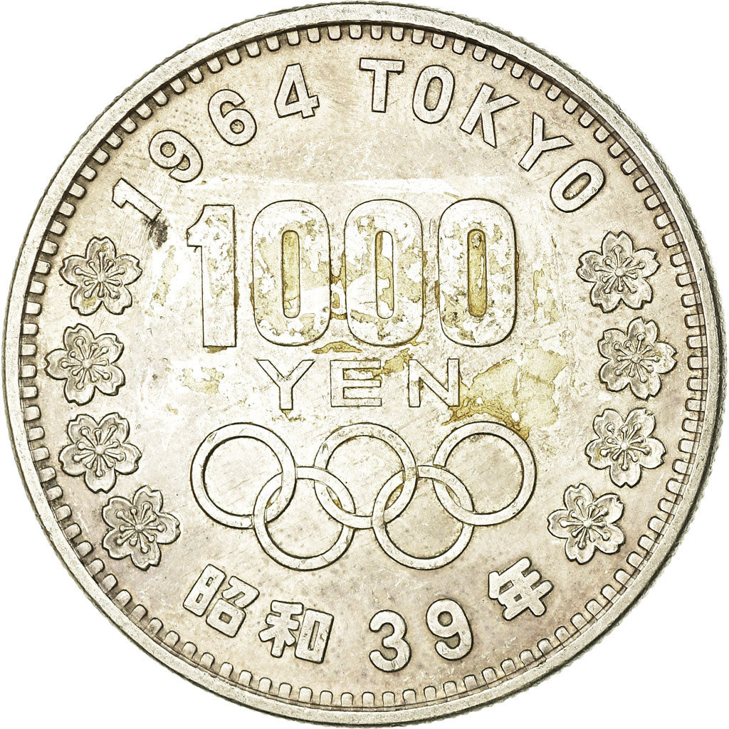 Coin, Japan, Hirohito, 1000 Yen, 1964, Tokyo, EF(40-45), Silver, KM:80