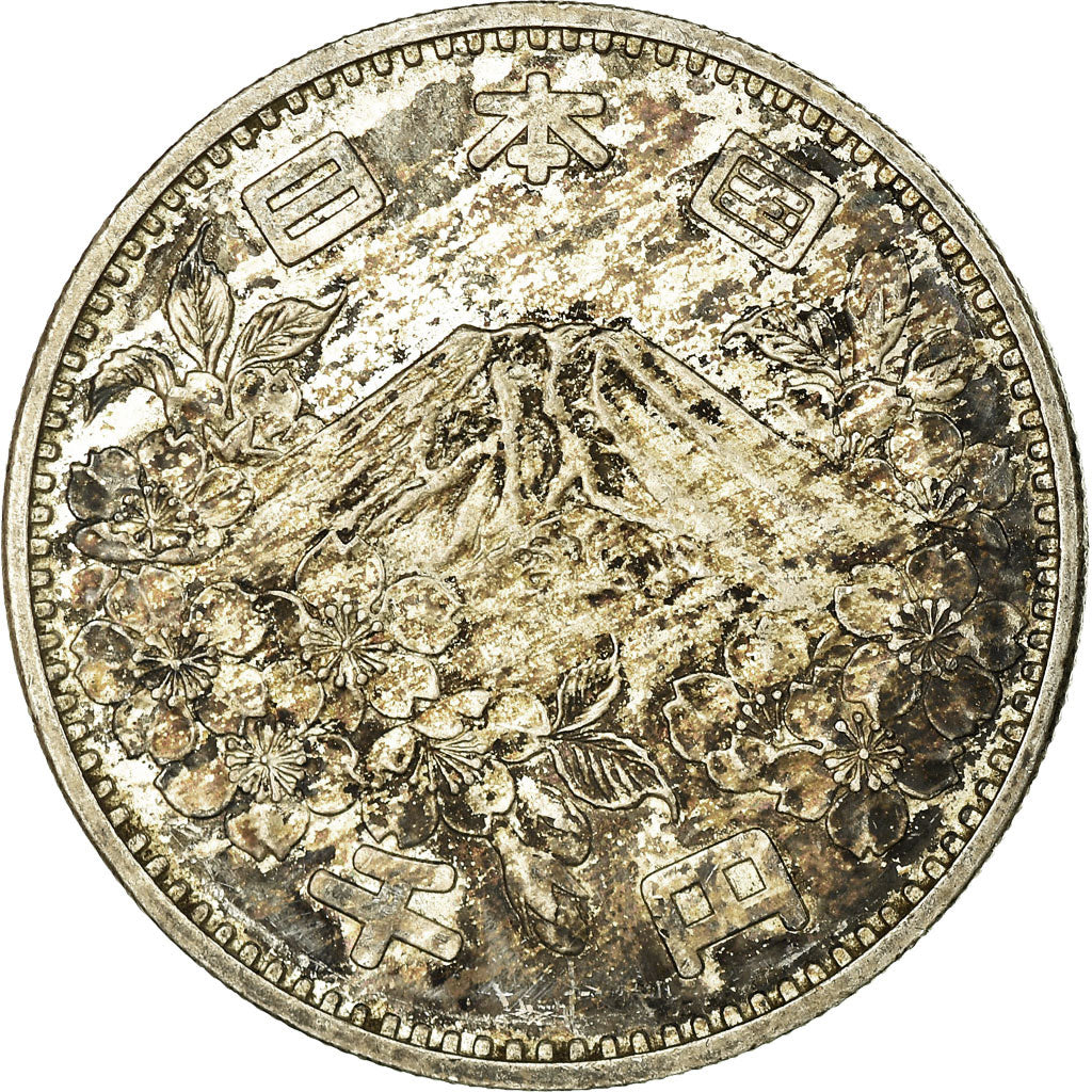 Moeda, Japão, Hirohito, 1000 Yen, 1964, Tokyo, AU(50-53), Prata, KM:80