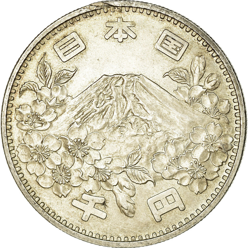 Coin, Japan, Hirohito, 1000 Yen, 1964, Tokyo, MS(60-62), Silver, KM:80