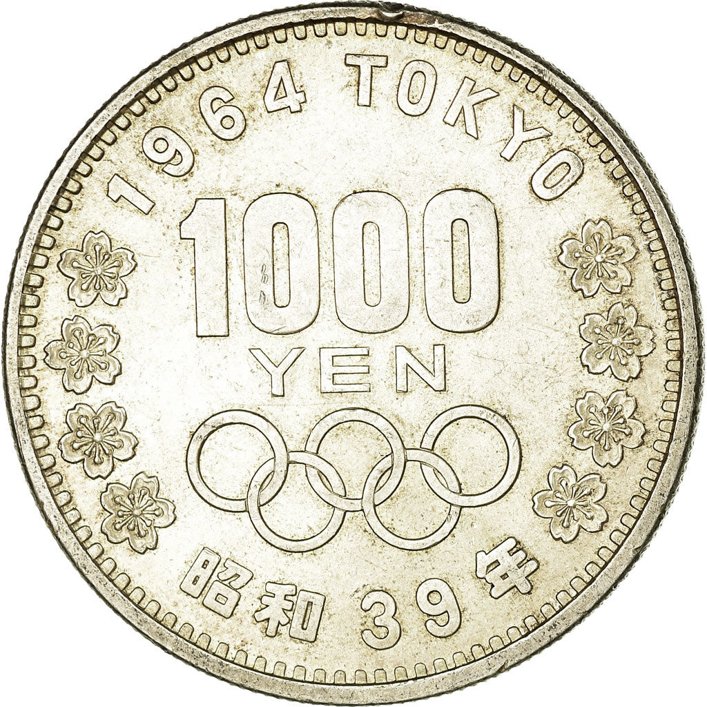 Coin, Japan, Hirohito, 1000 Yen, 1964, Tokyo, MS(60-62), Silver, KM:80