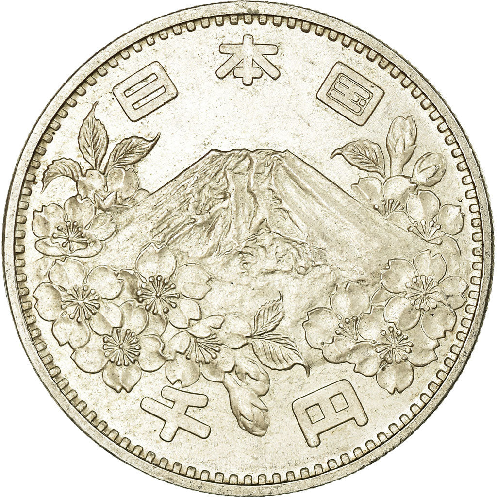 Coin, Japan, Hirohito, 1000 Yen, 1964, Tokyo, MS(60-62), Silver, KM:80