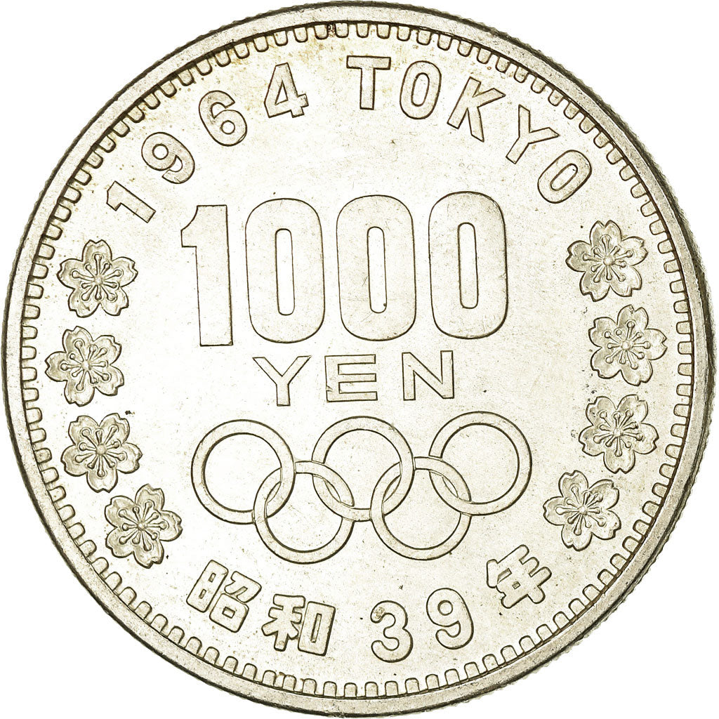 Coin, Japan, Hirohito, 1000 Yen, 1964, Tokyo, MS(60-62), Silver, KM:80