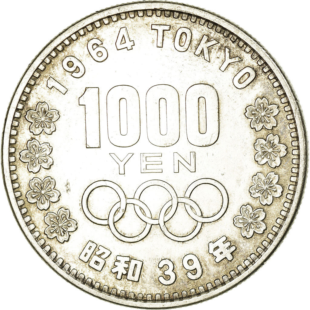 Coin, Japan, Hirohito, 1000 Yen, 1964, Tokyo, MS(60-62), Silver, KM:80