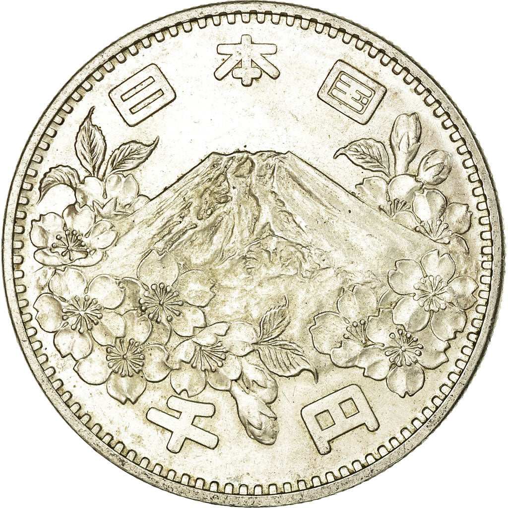 Coin, Japan, Hirohito, 1000 Yen, 1964, Tokyo, MS(60-62), Silver, KM:80