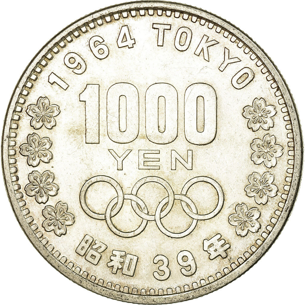 Coin, Japan, Hirohito, 1000 Yen, 1964, Tokyo, MS(60-62), Silver, KM:80