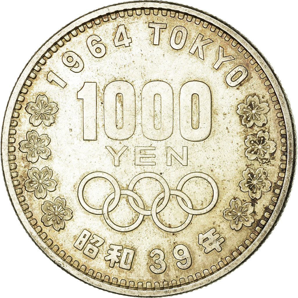 Coin, Japan, Hirohito, 1000 Yen, 1964, Tokyo, MS(60-62), Silver, KM:80