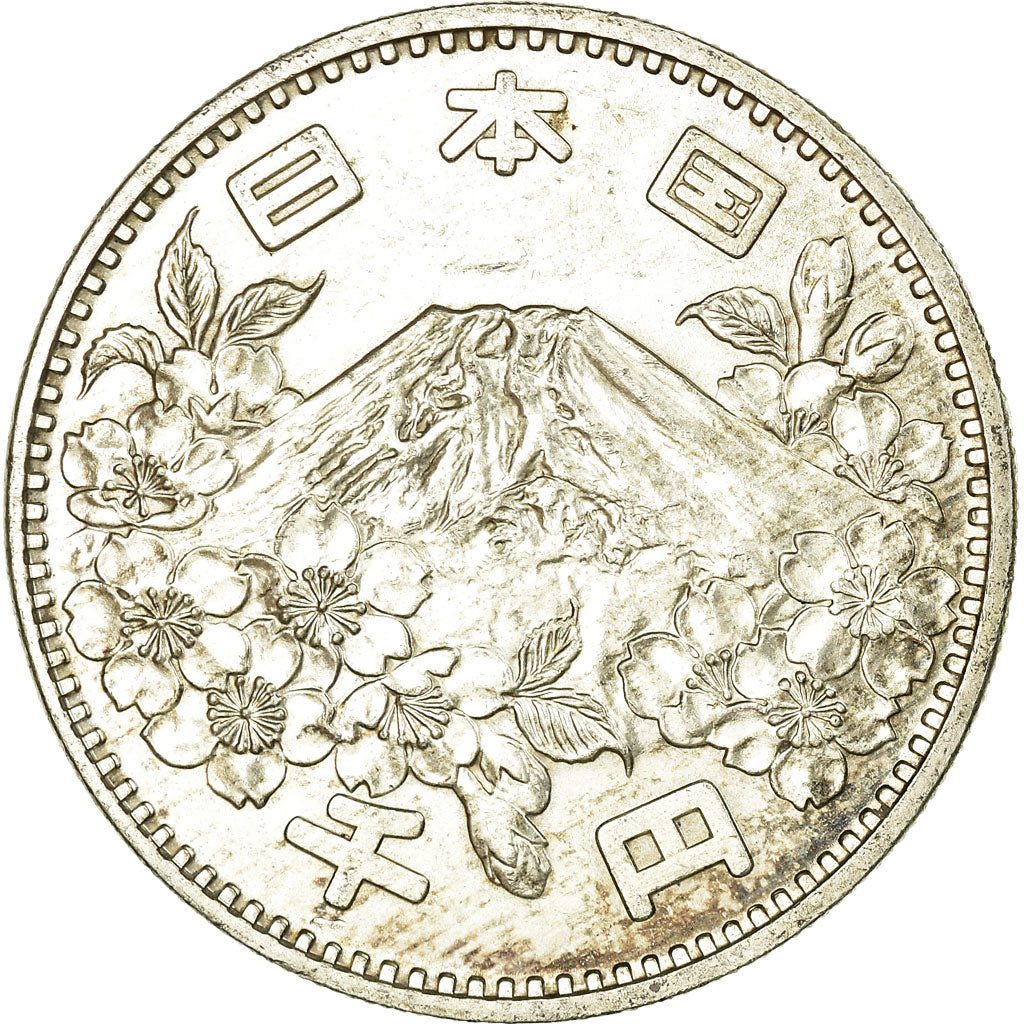 Coin, Japan, Hirohito, 1000 Yen, 1964, Tokyo, MS(60-62), Silver, KM:80