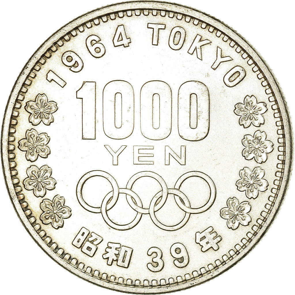 Coin, Japan, Hirohito, 1000 Yen, 1964, Tokyo, MS(60-62), Silver, KM:80