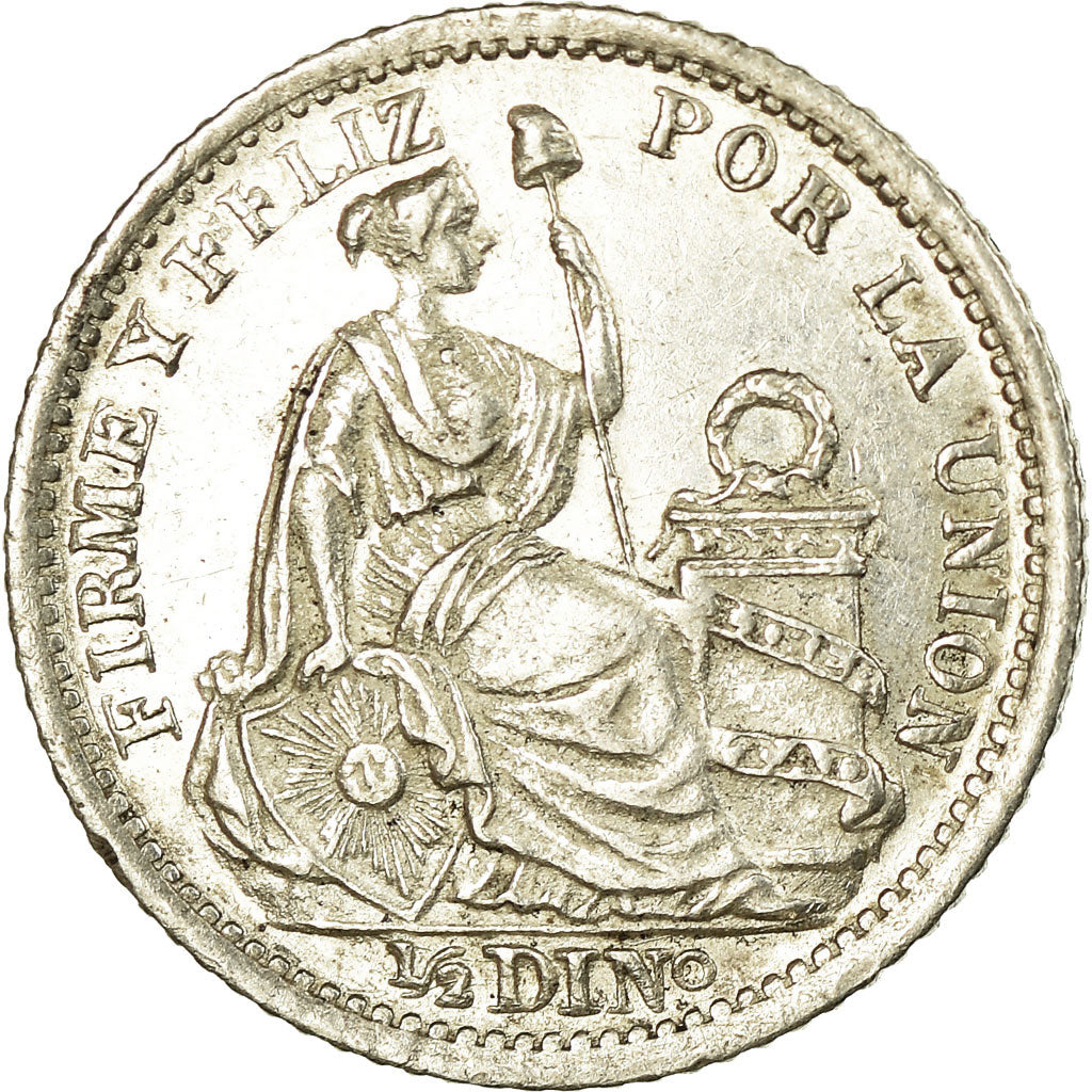 Coin, Peru, 1/2 Dinero, 1903, Lima, AU(55-58), Silver, KM:206.2